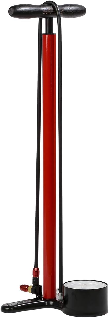 Classic Floor Drive Bicycle Tire Pump, 220psi, 3.5" Gauge, Presta & Schrader Valve, Pack of 2 X716