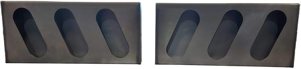 Quadruple Oval Slanted Steel Light Box, 6 Oval Lights, 1 Pair E450