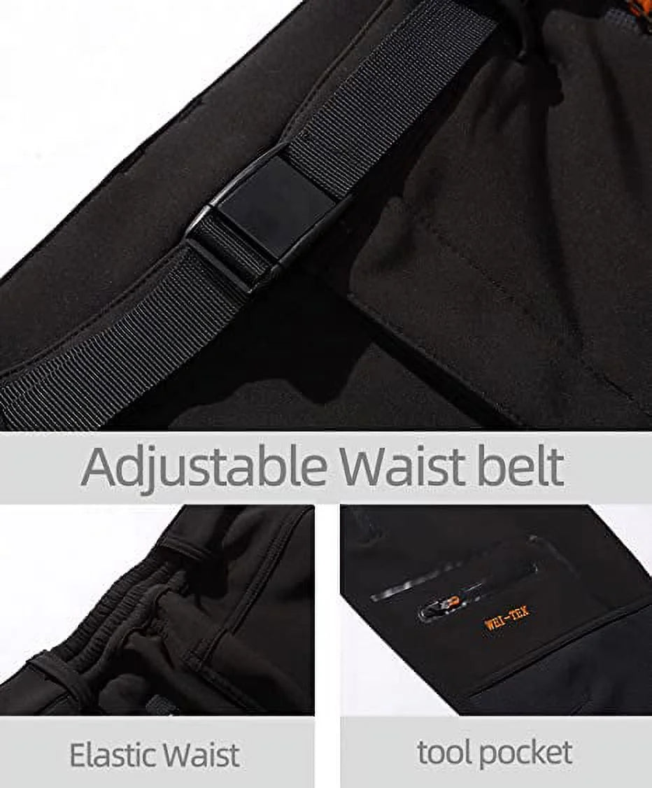 Waterproof Windproof Fleece Cargo Ski Hiking Pants X7412