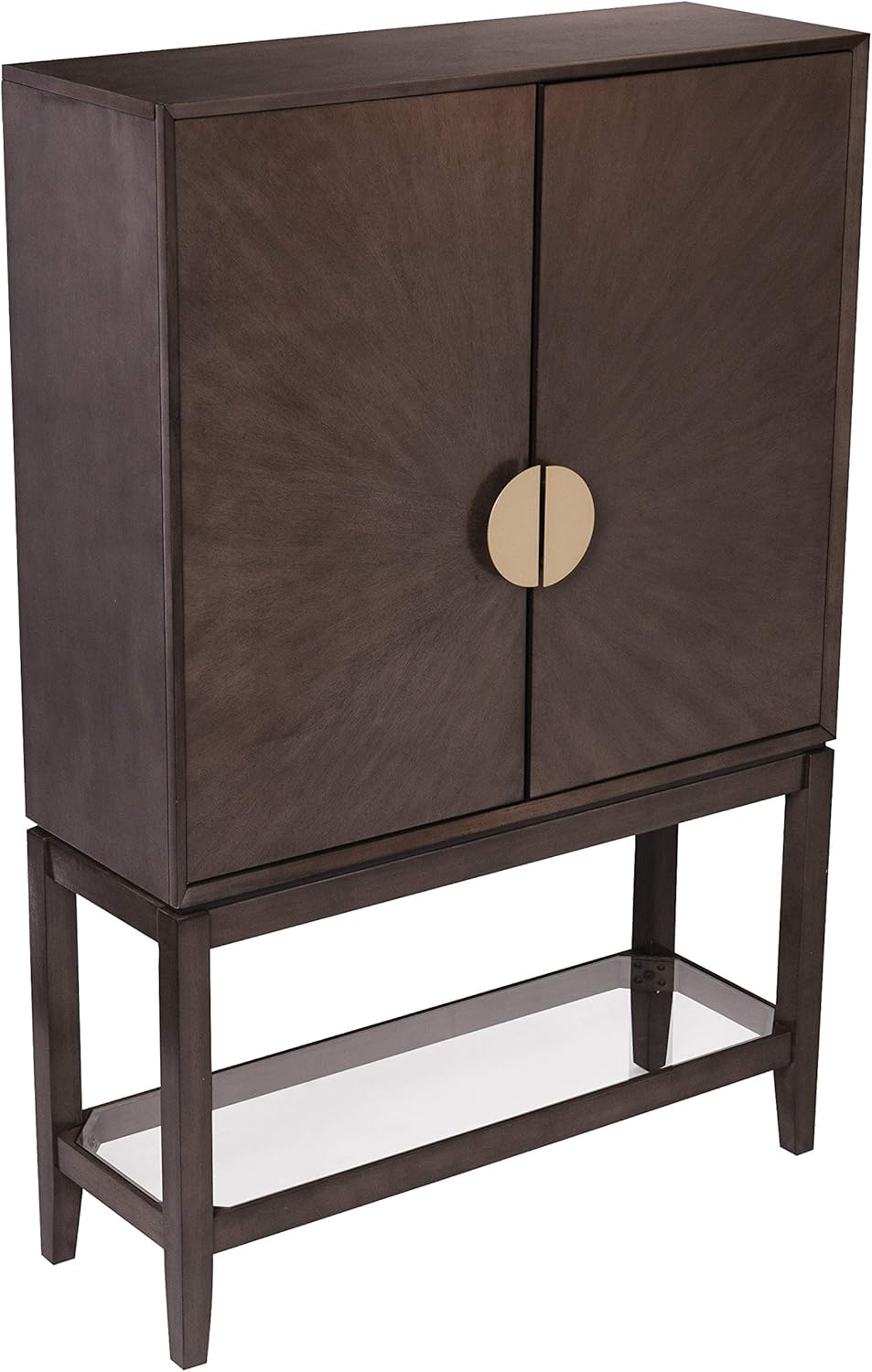 Gray Storage Hutch Bar Cabinet V637
