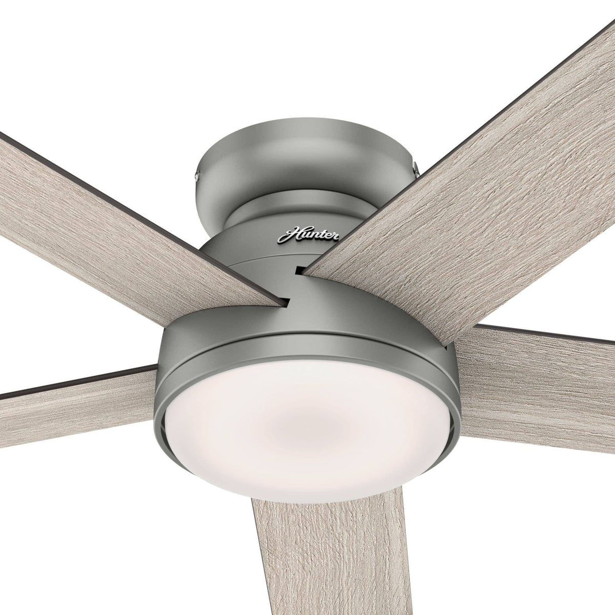 54 in. Matte Silver WiFi Ceiling Fan with LED Light and Remote Y768