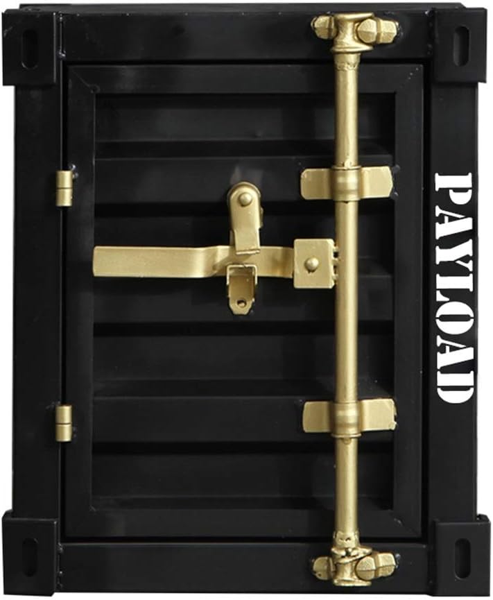 Red Wrought Iron Bedside Table with Lock M167285