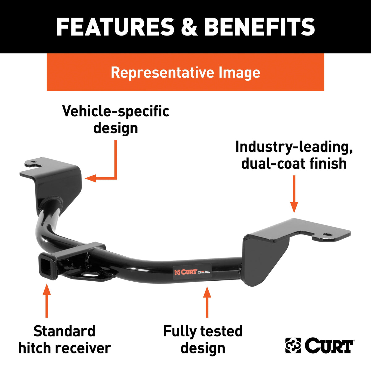 Class 2 Trailer Hitch with Installation Hardware, Pin & Clip T248