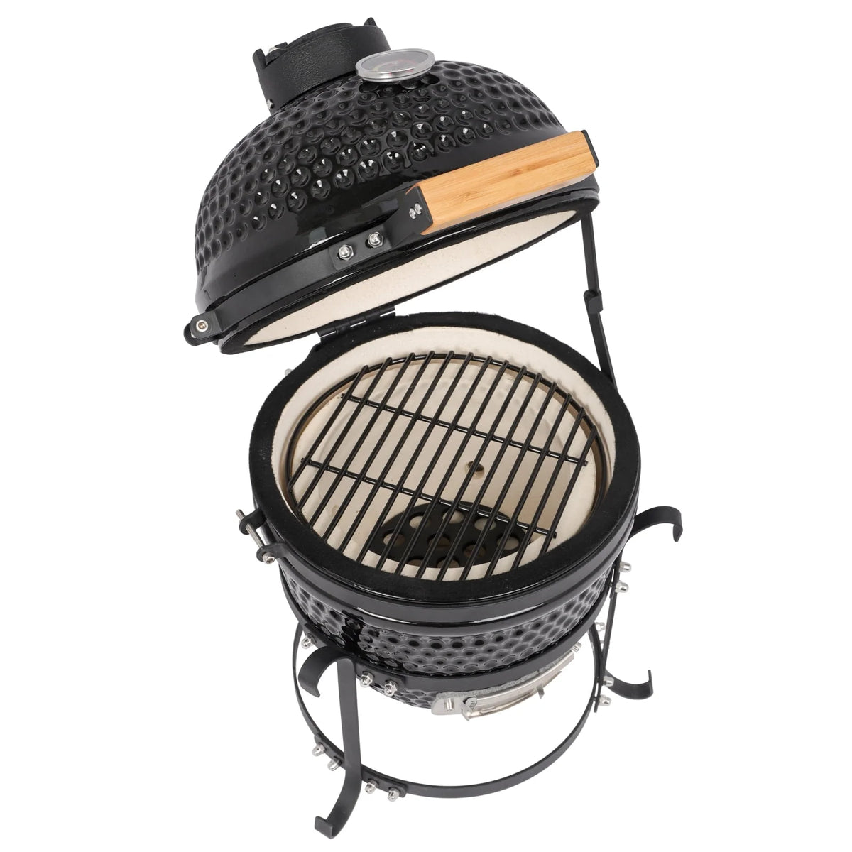 13in Black Ceramic Charcoal BBQ Grill Z324