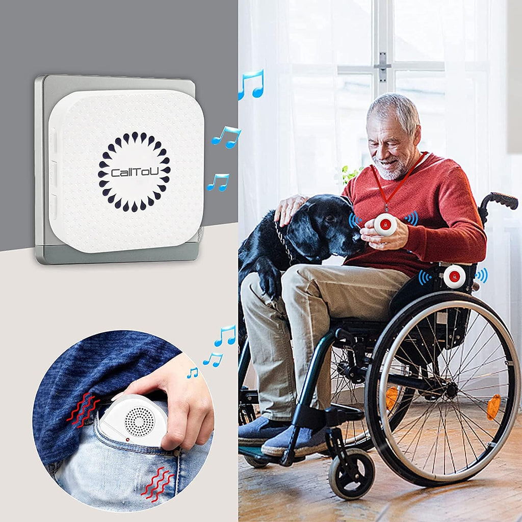 Wireless SOS Call Button Vibration Pager Nurse Calling Alert System R730410