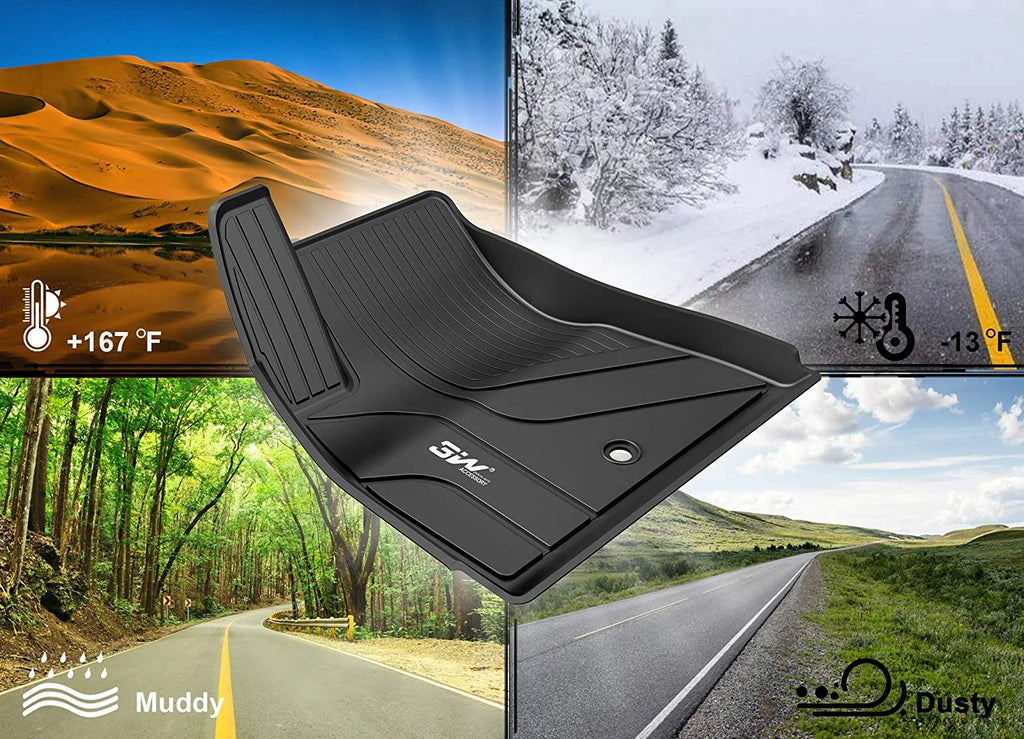 Black TPE Car Floor Mats for Tesla Model 3 L993