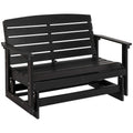 Black HDPE Double Patio Glider Bench U8409