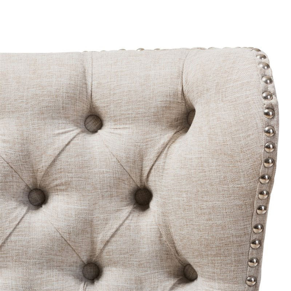 Mid-Century Upholstered 2-Seater Loveseat in Brown V281