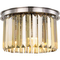 Polished Nickel Flush Mount Crystal Light Q8014