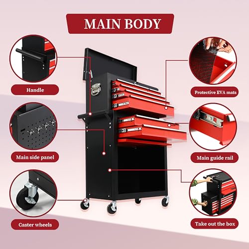 8 Drawer Rolling Tool Chest with Lock H981121