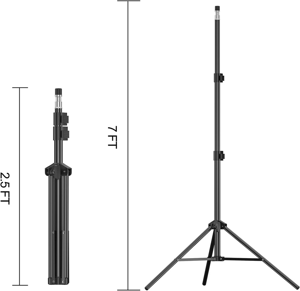7 Ft Portable Light Stand with Carry Case, 2 Pack G385