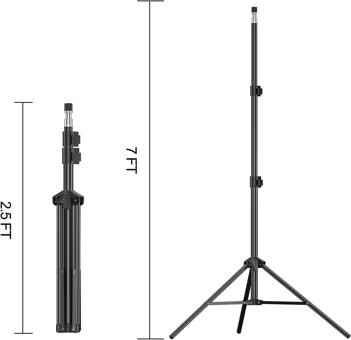 7 Ft Portable Light Stand with Carry Case, 2 Pack G385
