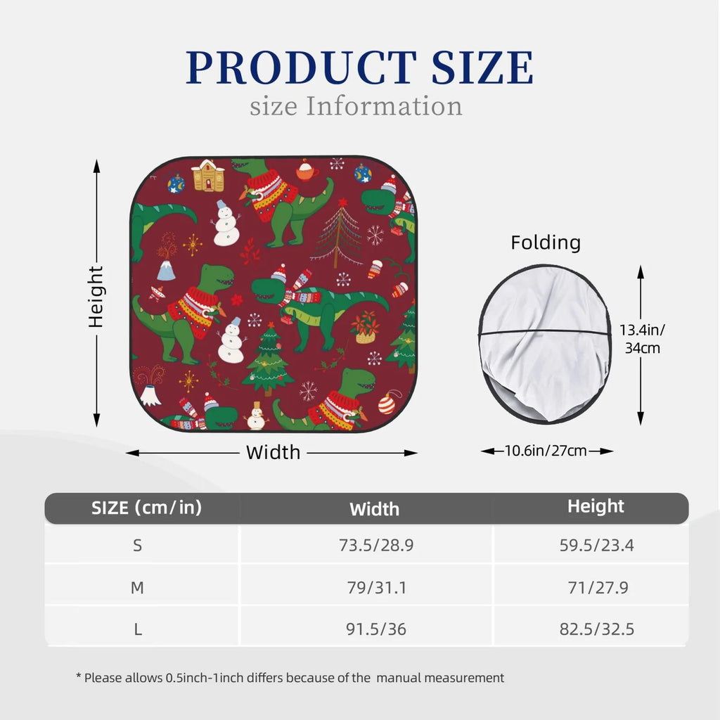 Windshield Sun Shade 2 Pack Foldable Car Sunshade D975