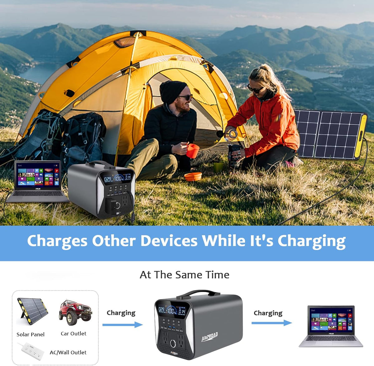 Portable Power Station 300Wh with AC/DC/QC USB Ports J56451