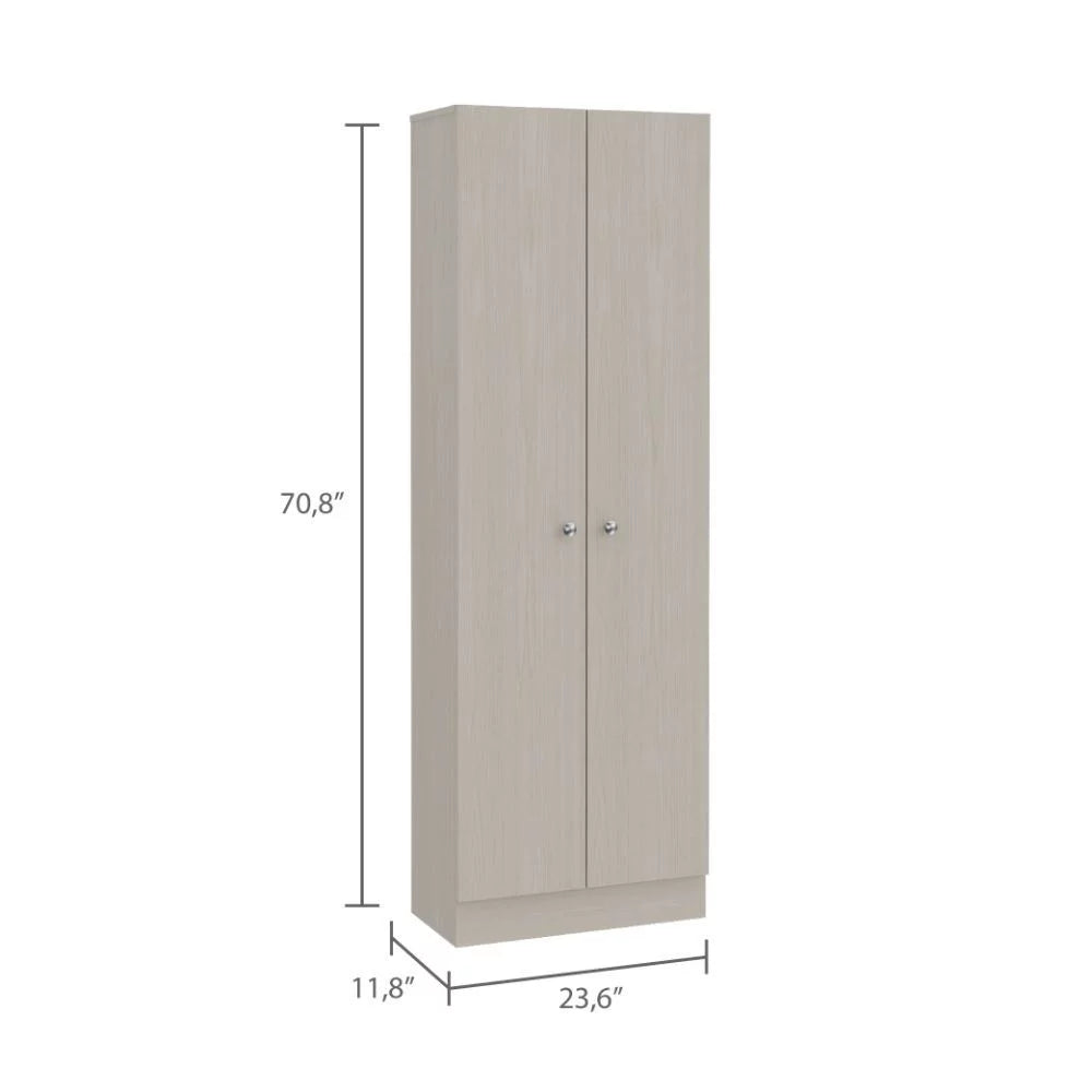 White Washed Oak 2-Door Storage Cabinet W351