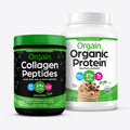 Grass Fed Hydrolyzed Collagen Peptides and Iced Coffee Organic Plant Based Protein Powder T985