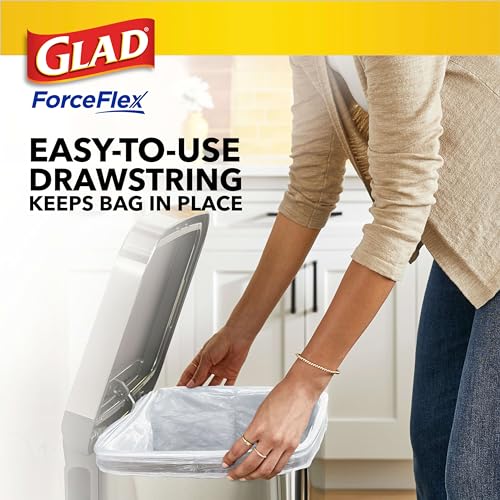 13 Gallon White Drawstring Trash Bags, 110 Count R8788