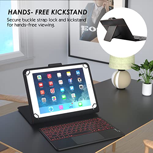 9" to 11" Tablet Keyboard Case with Touchpad Black U8528