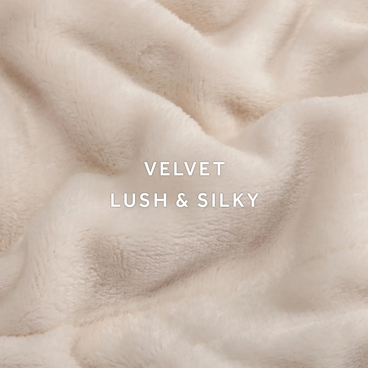 Cream Velvet Electric Heated Blanket Twin Size D3339