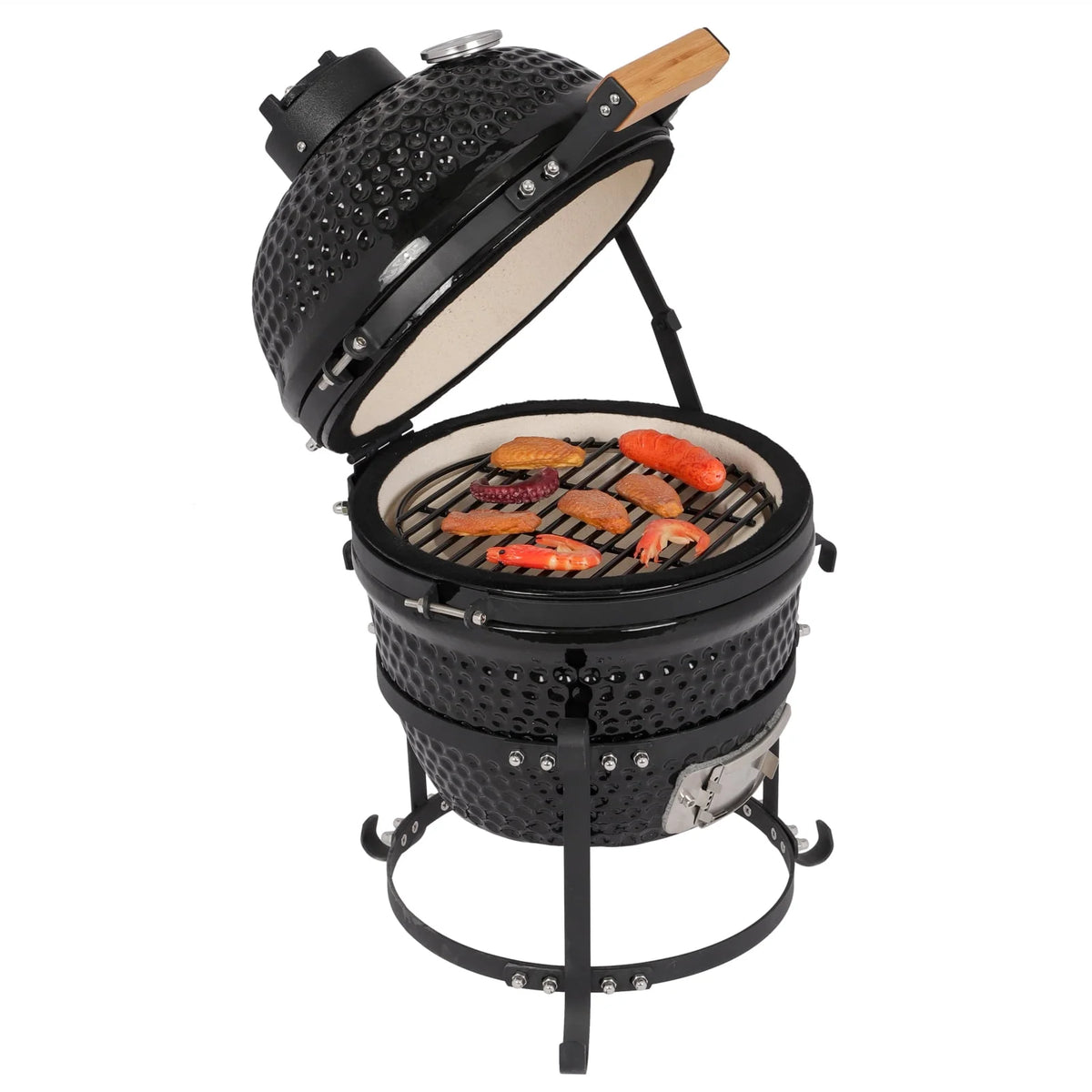 13in Black Ceramic Charcoal BBQ Grill Z324