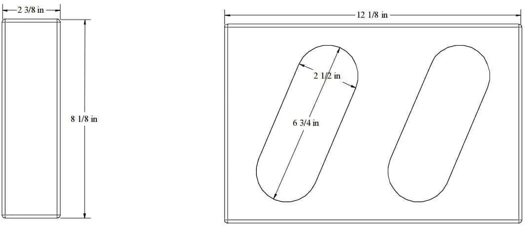 Quadruple Oval Slanted Steel Light Box, 6 Oval Lights, 1 Pair E450