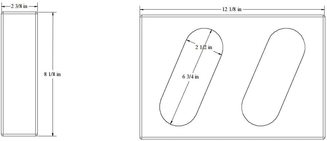 Quadruple Oval Slanted Steel Light Box, 6 Oval Lights, 1 Pair E450