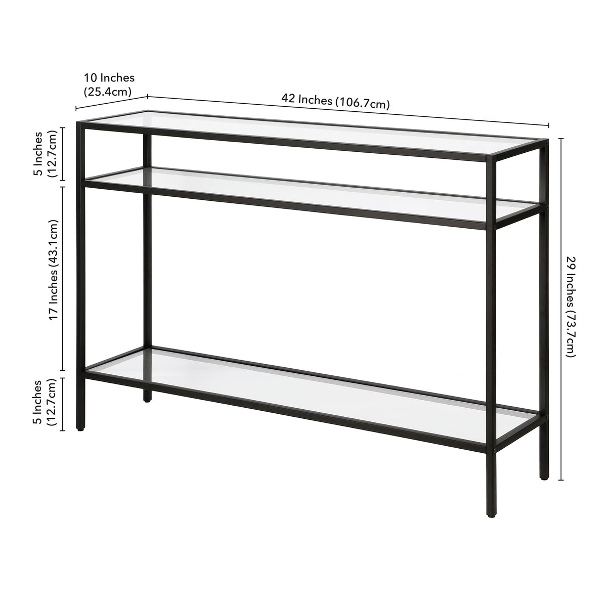 42" Wide Rectangular Console Table J273
