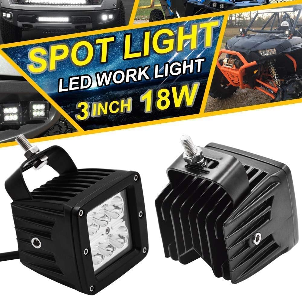 LED Light Bar Mount Windshield Kit 50 288W Curved Front Pillar Side 2x 18W 3 Cube Lights Brackets w/ 2x Wiring Kit Full Size Pro-Fit Cage Upper For 2013-2021 Polaris Ranger XP 1000 900 570 Q3661
