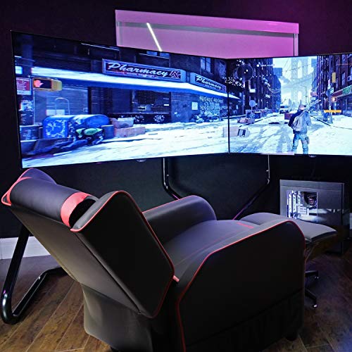 Blue PU Leather Gaming Recliner Chair M7869