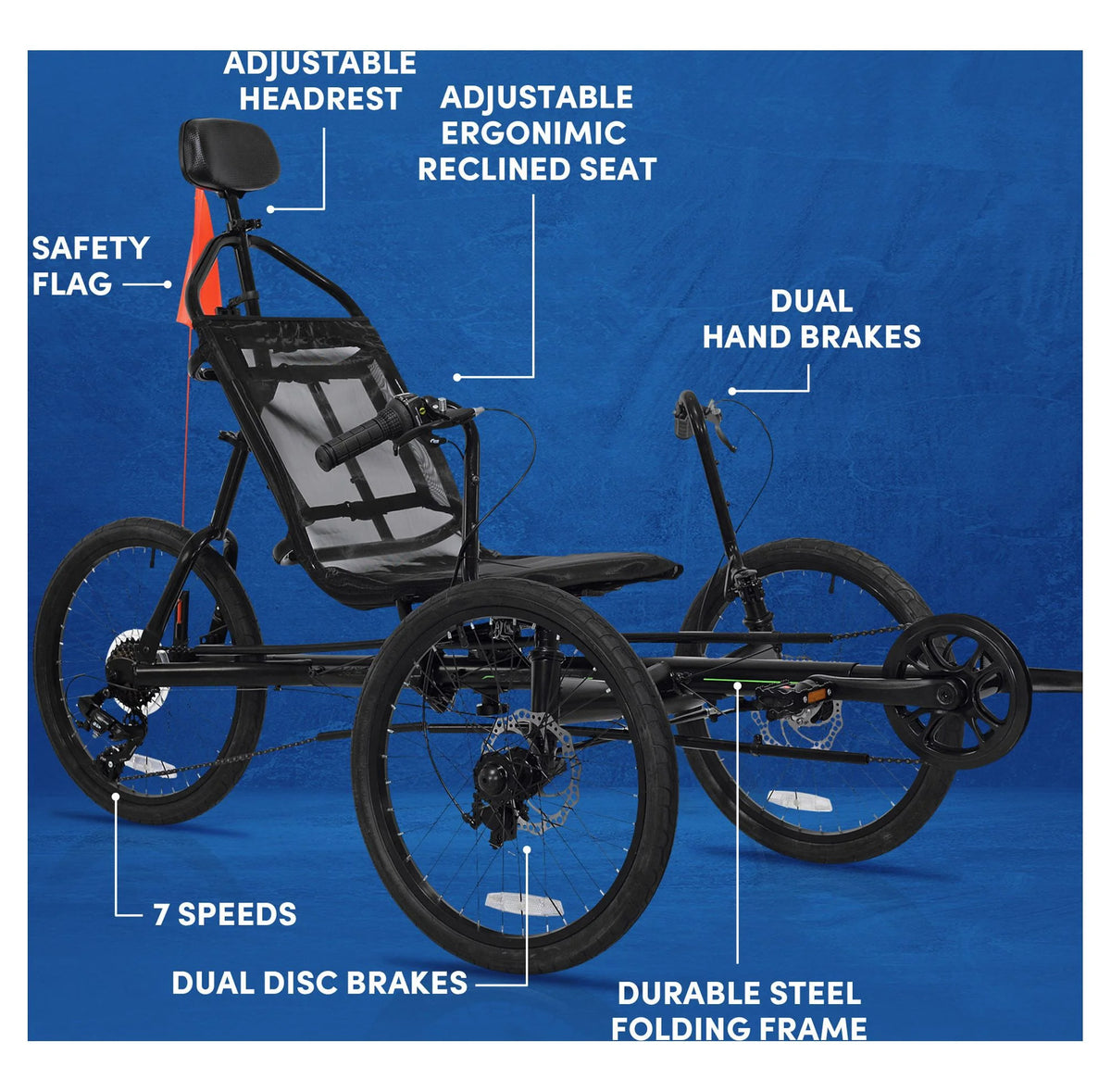 Black 3-Wheel Bike C7384