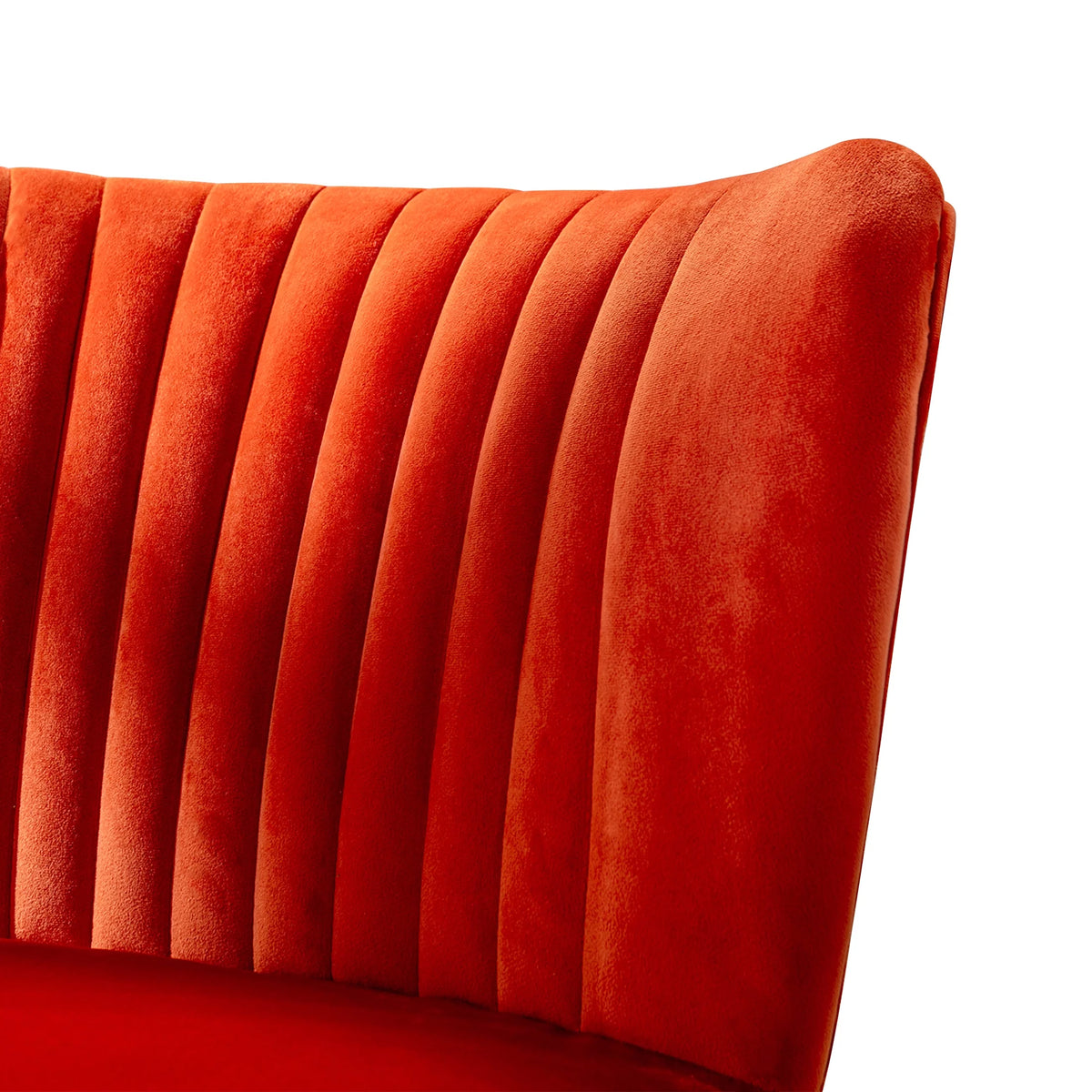 Orange Tufted Velvet Accent Chair R445783