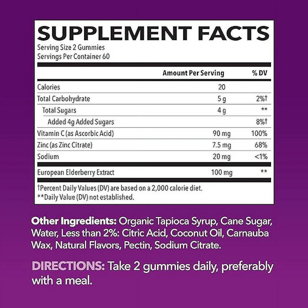 Elderberry Gummies 120 Gummies M990