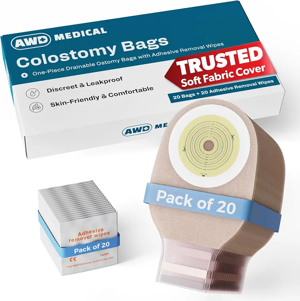 20 PCS One-Piece Drainable Colostomy Bags with Odor Control P231