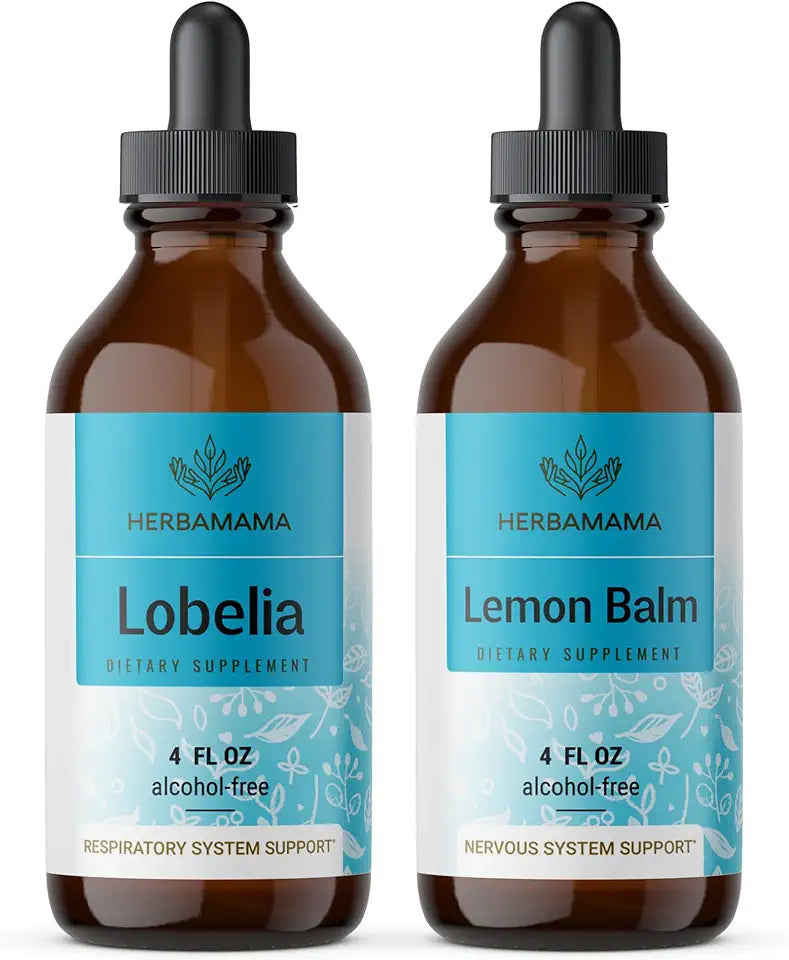 Lobelia Extract and Lemon Balm Tincture 4 fl oz 2 Pack I3757