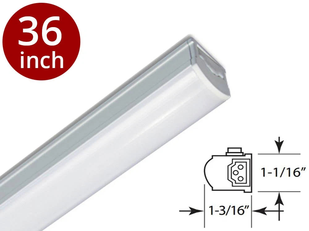 36in LED Under Cabinet Light Bar, 12W, 930 Lumens, 2700K, 120V L757