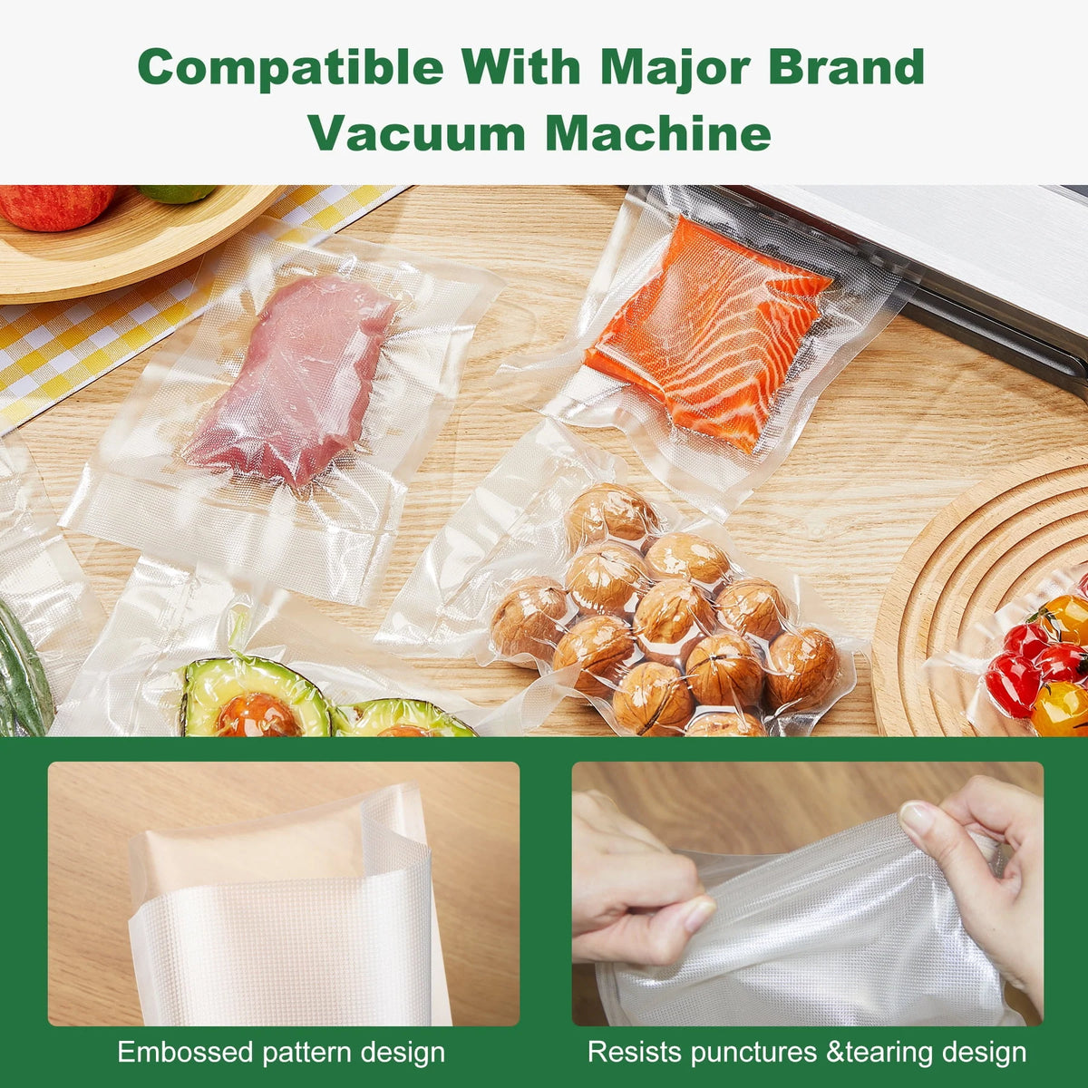 Stainless Steel 8-in-1 Vacuum Sealer with Built-in Cutter and Bag Storage E240284