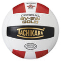 Scarlet White Black Leather Volleyball D6727