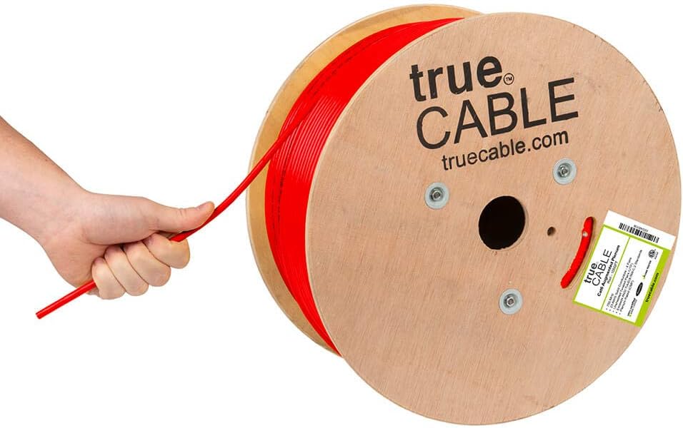 1000ft Black 23AWG 4 Pair Solid Bare Copper Bulk Ethernet Cable X12793
