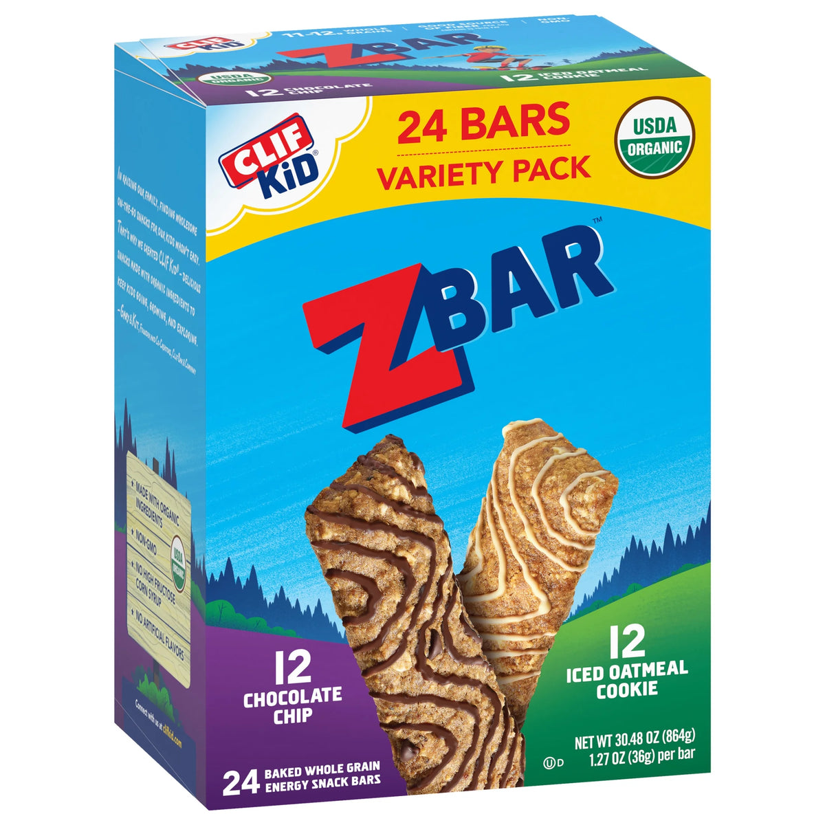Chocolate Chip and Iced Oatmeal Cookie Soft Baked Whole Grain Snack Bars 24 Count N3679