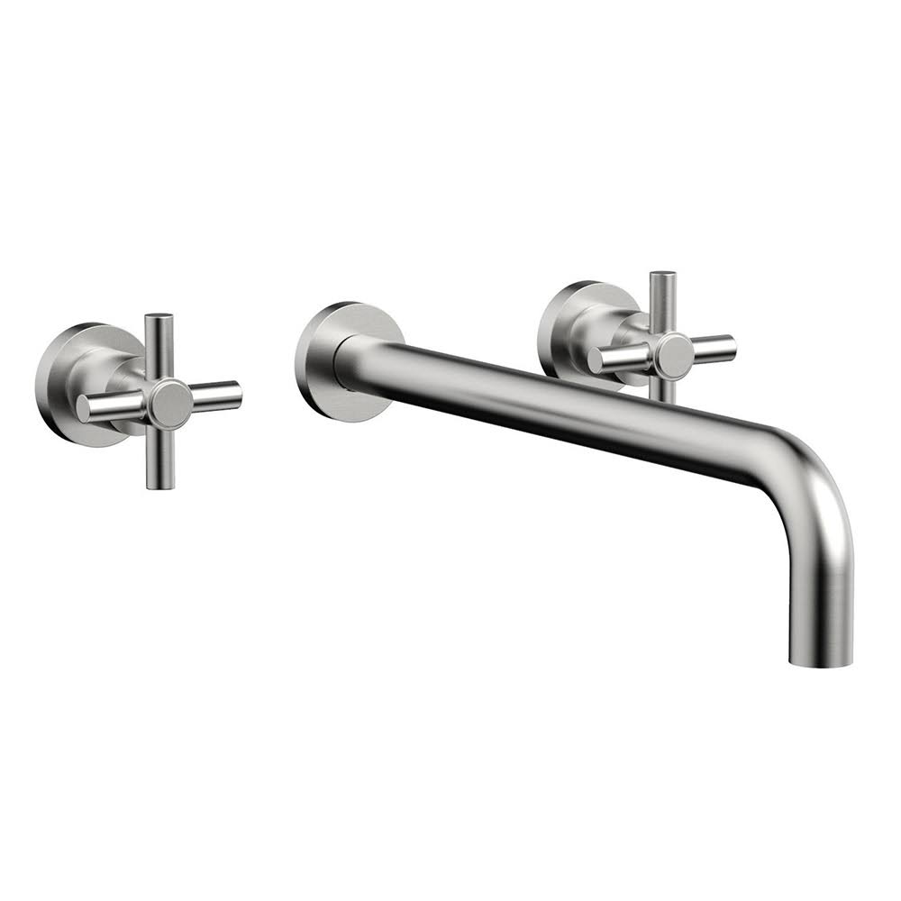 Polished Gold Antiqued Wall Mount Bathroom Sink Faucet J14604