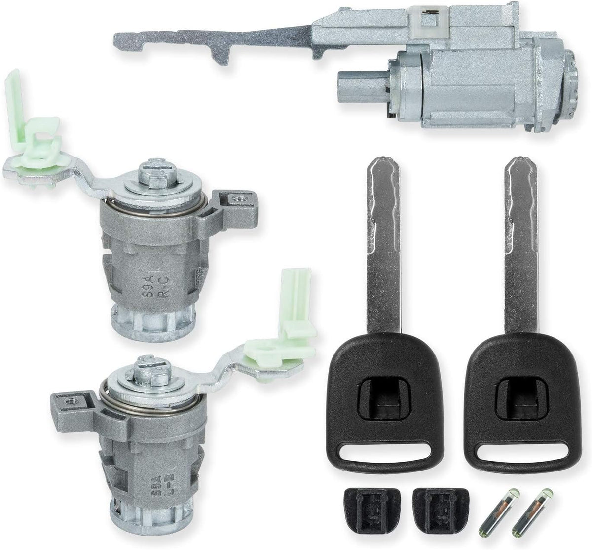 Ignition Switch Cylinder and 2 Door Lock Cylinders With 2 keys Pack of 2 I9499