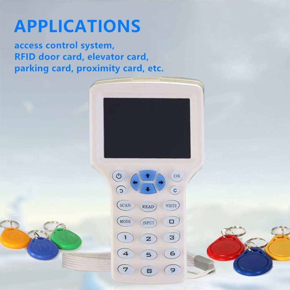 10pcs ID 125khz Cards + 10pcs ID 125kh Keyfobs + 10pcs 13.56mhz IC Key + 1 USB NFC RFID Card Copier Reader Writer Duplicator B8192