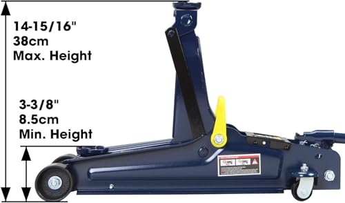 Hydraulic Trolley Floor Jack with Extra Saddle 3 Ton Red P878893