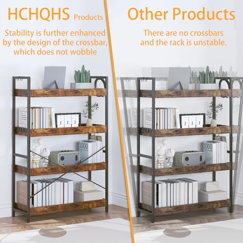 Adjustable 6 Tier Wood and Black Metal Bookcase L523520