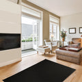 Black 5' x 8' Solid Color Area Rug K272