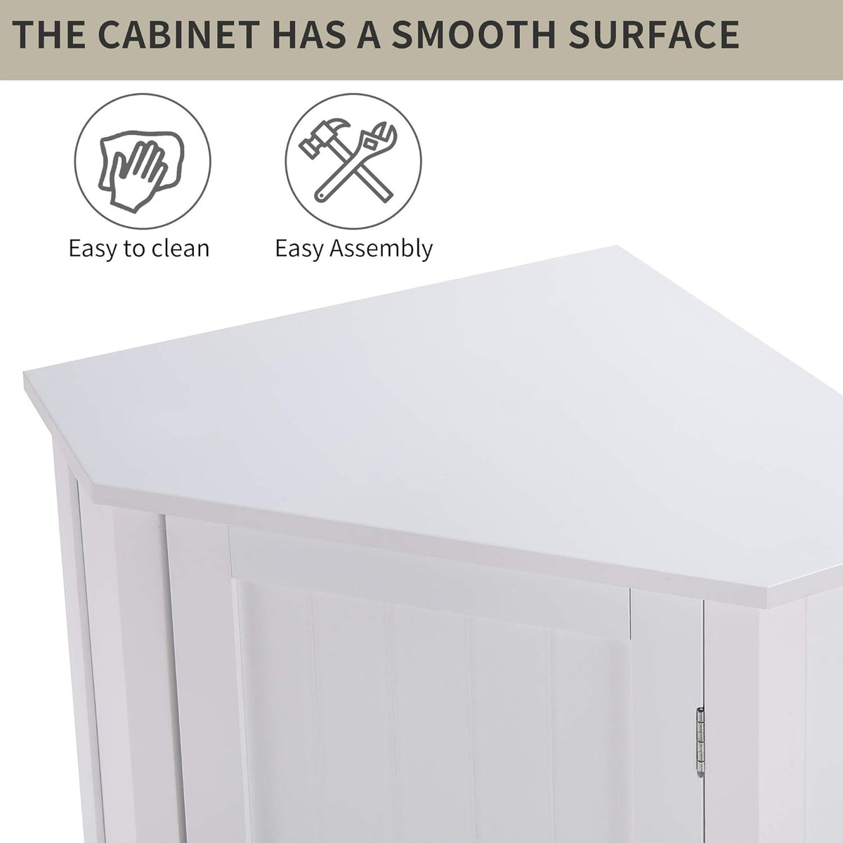 White Triangular Storage Cabinet X295