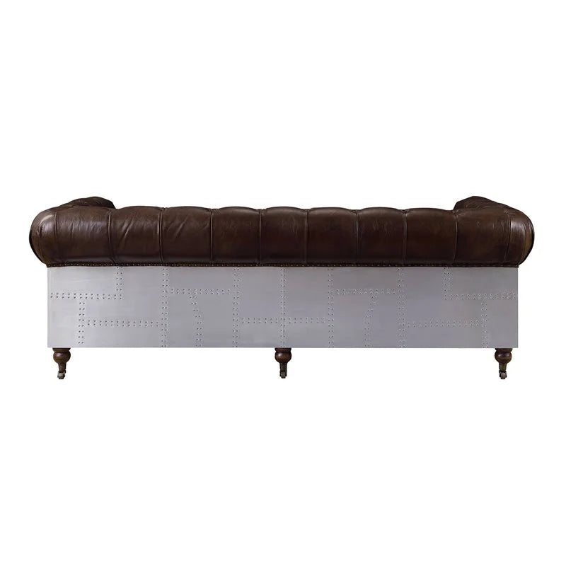 Top Grain Leather Tufted Sofa J325