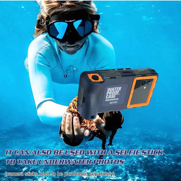 Waterproof Protective Case for Phones Up to 6.9 Inch with Lanyard L468224