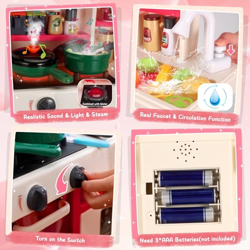 Green Kids Kitchen Playset with Sound and Light O77155