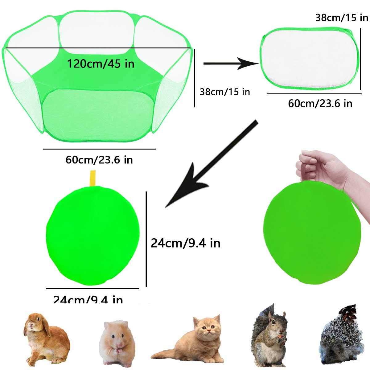 Breathable Transparent Pet Playpen Pop Open Outdoor/Indoor Exercise Fence F243651